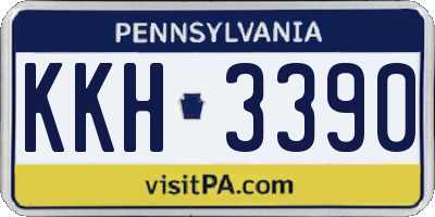 PA license plate KKH3390