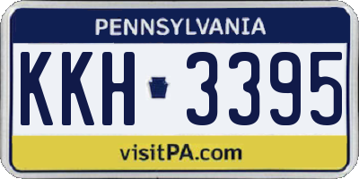 PA license plate KKH3395