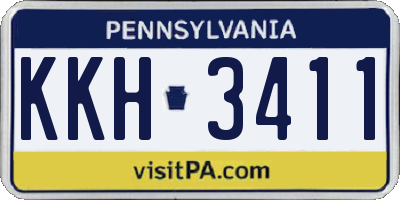 PA license plate KKH3411