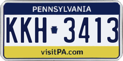 PA license plate KKH3413