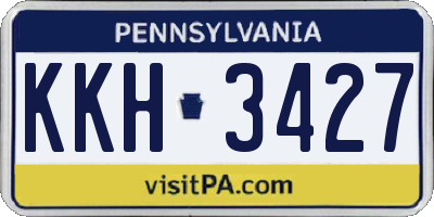 PA license plate KKH3427