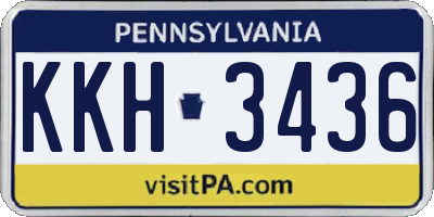 PA license plate KKH3436
