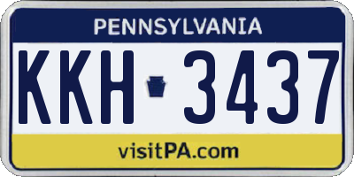PA license plate KKH3437