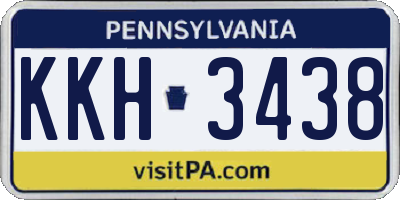 PA license plate KKH3438