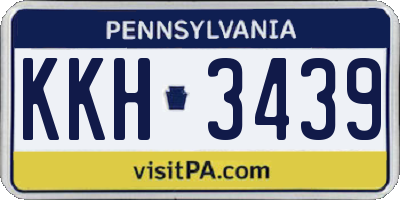 PA license plate KKH3439