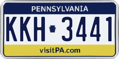 PA license plate KKH3441