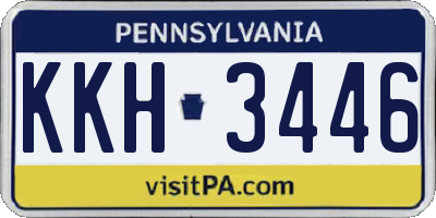 PA license plate KKH3446