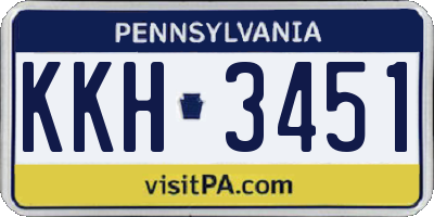 PA license plate KKH3451