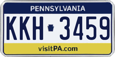 PA license plate KKH3459
