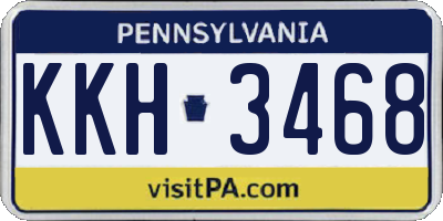 PA license plate KKH3468