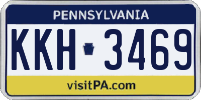 PA license plate KKH3469