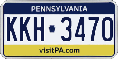 PA license plate KKH3470