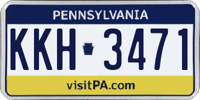 PA license plate KKH3471