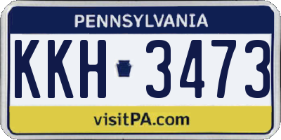 PA license plate KKH3473
