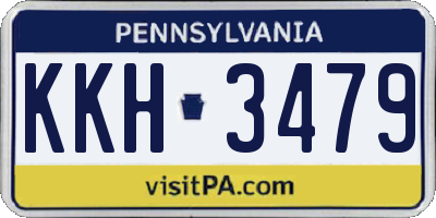 PA license plate KKH3479
