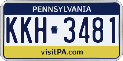 PA license plate KKH3481