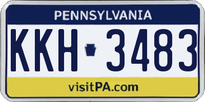 PA license plate KKH3483
