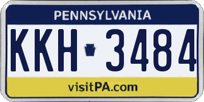 PA license plate KKH3484