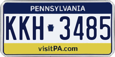 PA license plate KKH3485