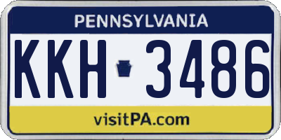 PA license plate KKH3486