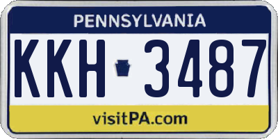 PA license plate KKH3487
