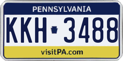 PA license plate KKH3488