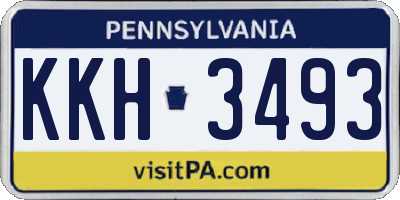 PA license plate KKH3493