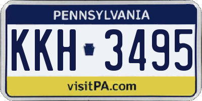 PA license plate KKH3495