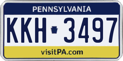 PA license plate KKH3497