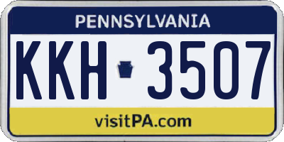PA license plate KKH3507