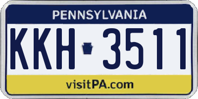 PA license plate KKH3511