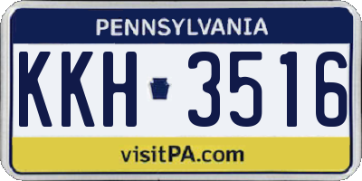 PA license plate KKH3516