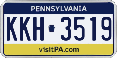 PA license plate KKH3519