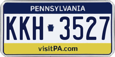 PA license plate KKH3527