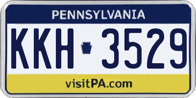 PA license plate KKH3529