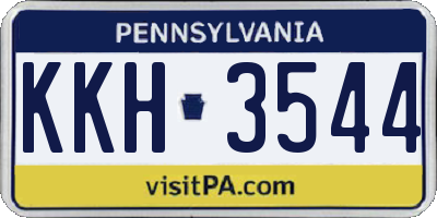 PA license plate KKH3544