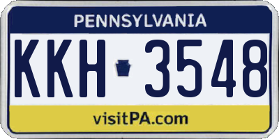 PA license plate KKH3548