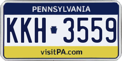 PA license plate KKH3559