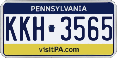 PA license plate KKH3565