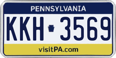 PA license plate KKH3569