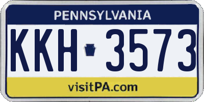 PA license plate KKH3573