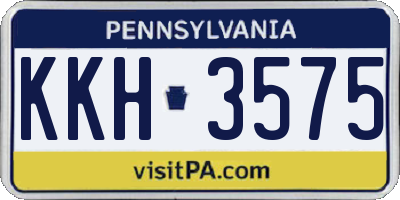 PA license plate KKH3575