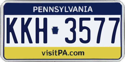 PA license plate KKH3577