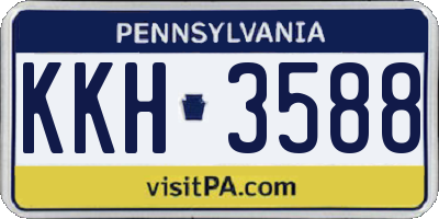 PA license plate KKH3588