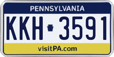 PA license plate KKH3591