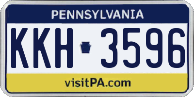 PA license plate KKH3596