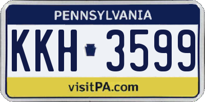 PA license plate KKH3599