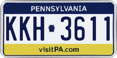 PA license plate KKH3611