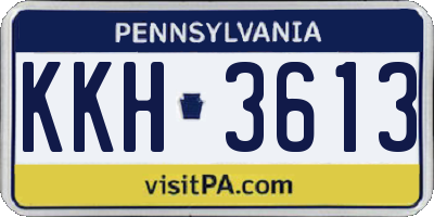 PA license plate KKH3613
