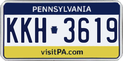 PA license plate KKH3619